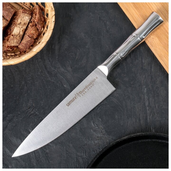 Нож Samura Bamboo Шеф, 20 см, AUS-8 - фото №20