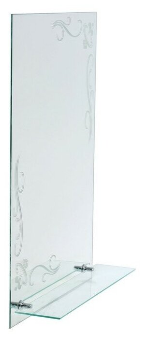 Зеркало, настенное, с пескоструйной графикой, с полочкой, 52×70 см 4251834 - фотография № 5