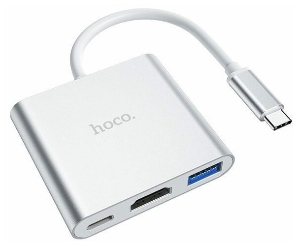 Хаб Type-C на USB3.0 + HDMI + PD Hoco HB14