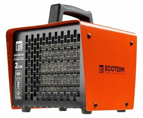 Нагреватель воздуха электр. Ecoterm EHC-02/1D (кубик, 2 кВт, 220 В, термостат, керамический элемент PTC) (ECOTERM)