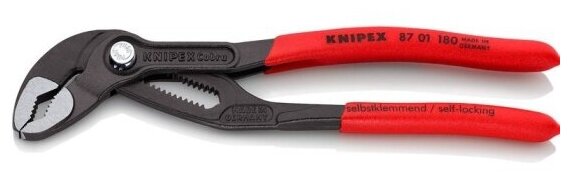 Клещи переставные Knipex 8701180 Cobra®, черненые, 180 mm