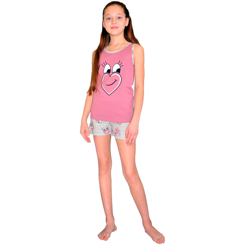 Детская пижама с шортами для девочки ДЕ2 (116 рост)