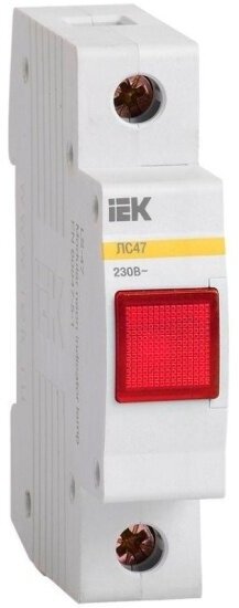 Сигнальная лампа Iek ЛС-47 DIN 1P красный, MLS10-230-K04