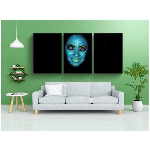 фото Набор модулных постеров для интерьера "аватар, маска, дорого" 60x90 см. в тубусе, без рамки lotsprints