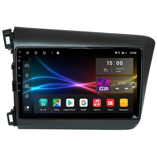 фото Автомагнитола для honda civic 2011-2013, 3/32 гб, на android 10 (api29), 8- ядерный процессор, экран ips 9 дюймов multi touch, wi- fi, gps, 2 din, usb, sim- карта, с усилителем звука toshiba subini