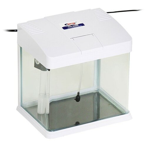фото Sea star аквариум seastar hx-240f, 10 л, белый (в комплекте led-лампа, фильтр)