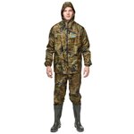 Костюм влагозащитный ПВХ Hunter WPL куртка/брюки, зеленый камуфляж (размер 56-58, рост 170-176) - изображение