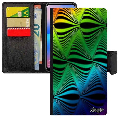 фото Стильный чехол книжка для мобильного // galaxy s7 edge // "иллюзия волны" преломление водоворот, utaupia, цветной