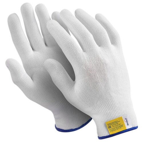 Перчатки защитные нейлон Manipula микрон (TNY-24/MG101) белые 10 пар/уп р10 перчатки хлопковые safe store белые размер m 12 пар в уп