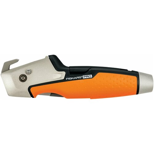 Малярный нож со сменным лезвием Fiskars CarbonMax 1027225 подарок на день рождения мужчине, любимому, папе, дедушке, парню нож с двукомпонентной рукояткой с нержавеющим лезвием с ножнами finland 2102 подарок на день рождения мужчине любимому папе дедушке парню