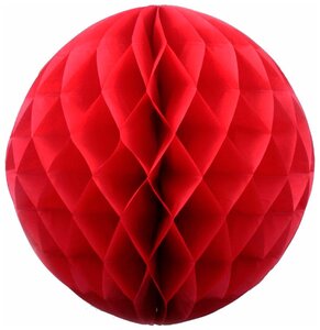 Бумажные шары Красный, 30 см Украшение бумажный шар 30 см красного цвета. Прекрасно подойдёт для дек