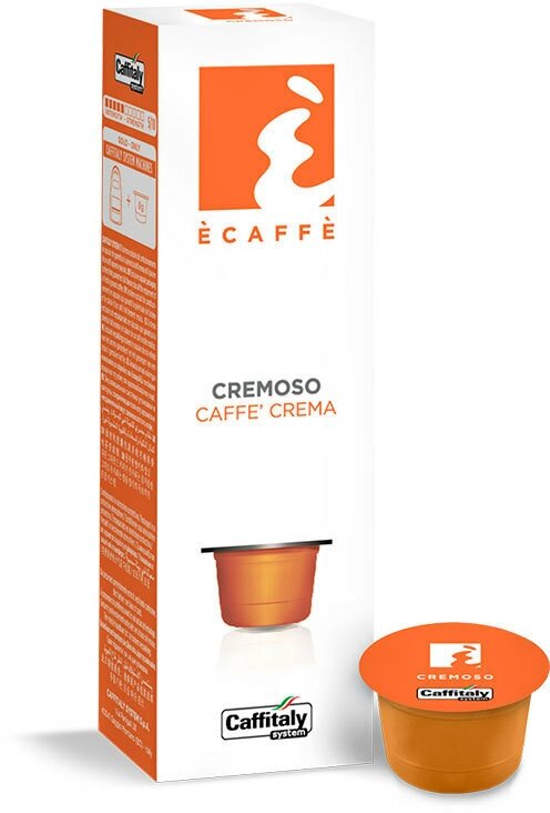 Кофе в капсулах Caffitaly System Ecaffe Cremoso, 10 капсул, для Paulig, Luna S32, Maia S33, Tchibo, Cafissimo