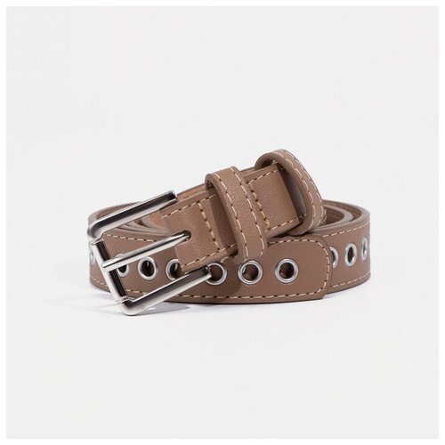 фото Ремень текстиль, длина 105 см., коричневый mikimarket