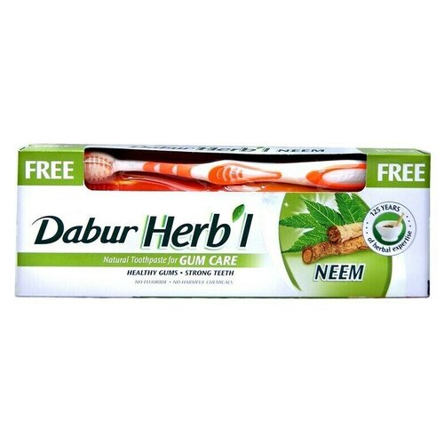 Купить Зубная паста Ним Dabur Herb'l 150 г + зубная щетка