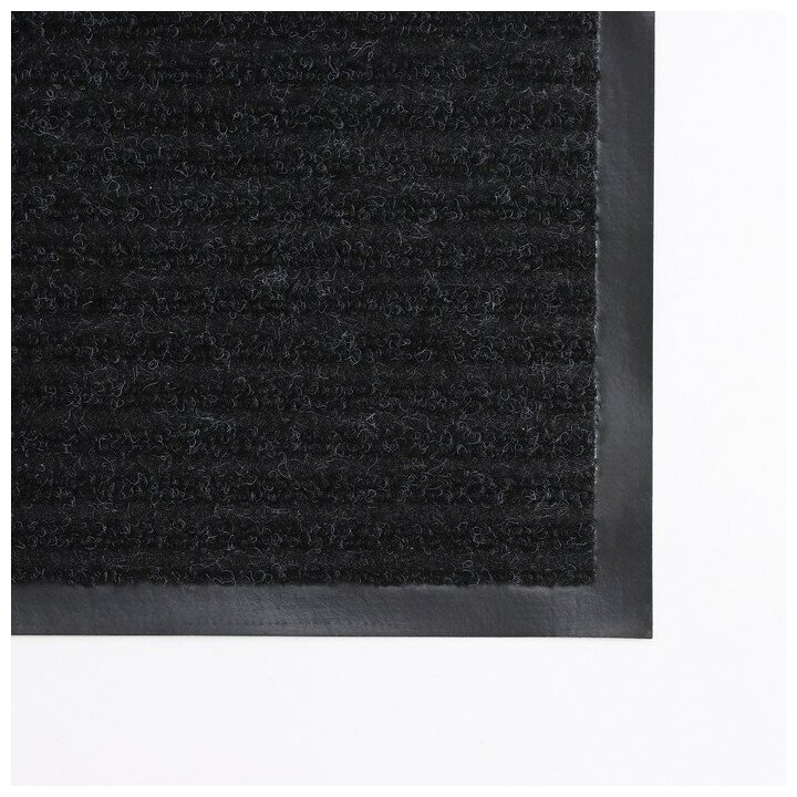 Коврик влаговпитывающий придверный с окантовкой Доляна «Стандарт», 40×60 см, цвет чёрный - фотография № 10