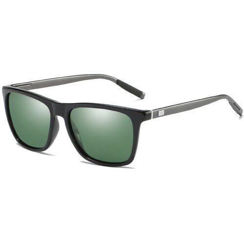 Поляризованные солнцезащитные очки с защитой от ультрафиолета для мужчин и женщин 3 категории защиты (Черно-зеленые)