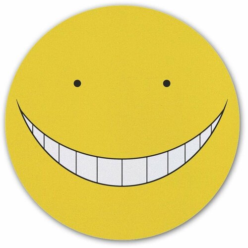 Коврик для мышки круглый Assassination Classroom - Koro-sensei face кружка assassination classroom koro attacked heat change 460 мл