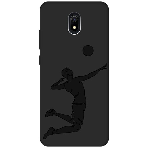 Матовый чехол Volleyball для Xiaomi Redmi 8A / Сяоми Редми 8А с эффектом блика черный матовый чехол trekking для xiaomi redmi 8a сяоми редми 8а с эффектом блика черный