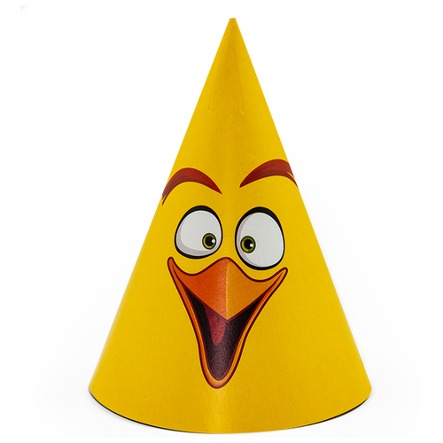 фото Колпаки angry birds, желтый, 6 шт. дон баллон