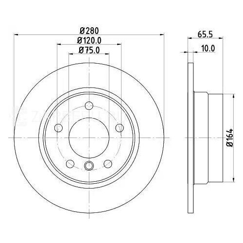 BEHR-HELLA 8DD355111-261 Диск тормозной