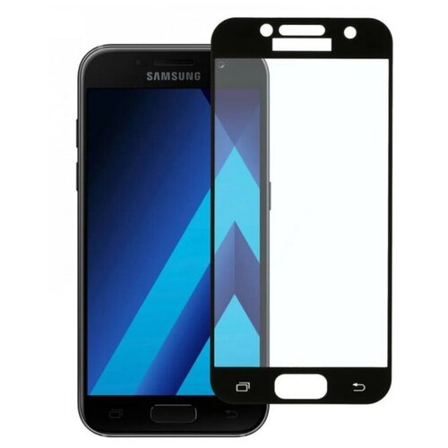 Защитное стекло на Samsung A320F, Galaxy A3 (2017), 5D, черный