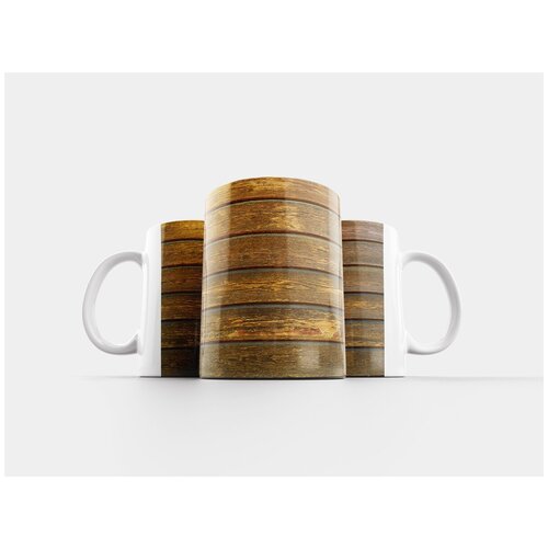 фото Кружка "древесноволокнистые доски, древесина, декоративный" 320 мл lotsprints