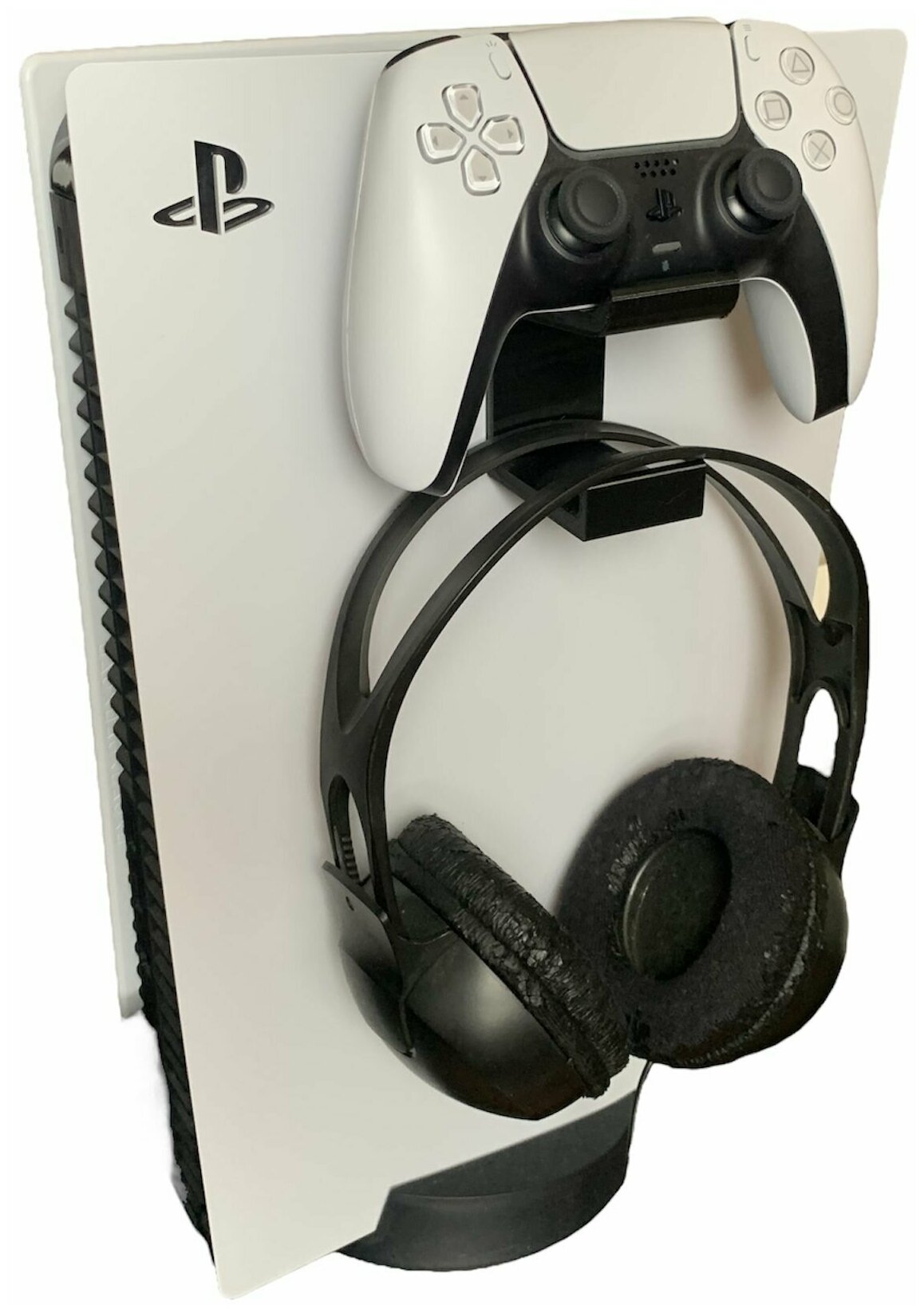 Держатель-кронштейн для Геймпада и наушников Sony PS5 (черный)