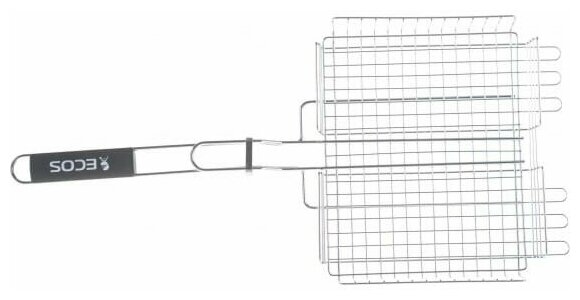 Решетка для барбекю ECOS RD-102C (глубокая, регулир. глубина, р-р 31х24х5 см, общая длина 65 см) - фотография № 2