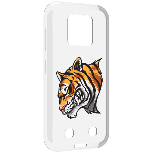 Чехол MyPads Тигр для Oukitel WP18 задняя-панель-накладка-бампер чехол mypads саблезубый злой тигр для oukitel wp18 задняя панель накладка бампер