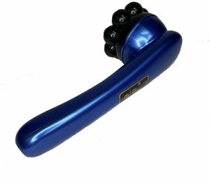 Инфракрасный антицеллюлитный вибромассажер с подогревом Magnetic heat massager / Массажер для тела Роликовый синий
