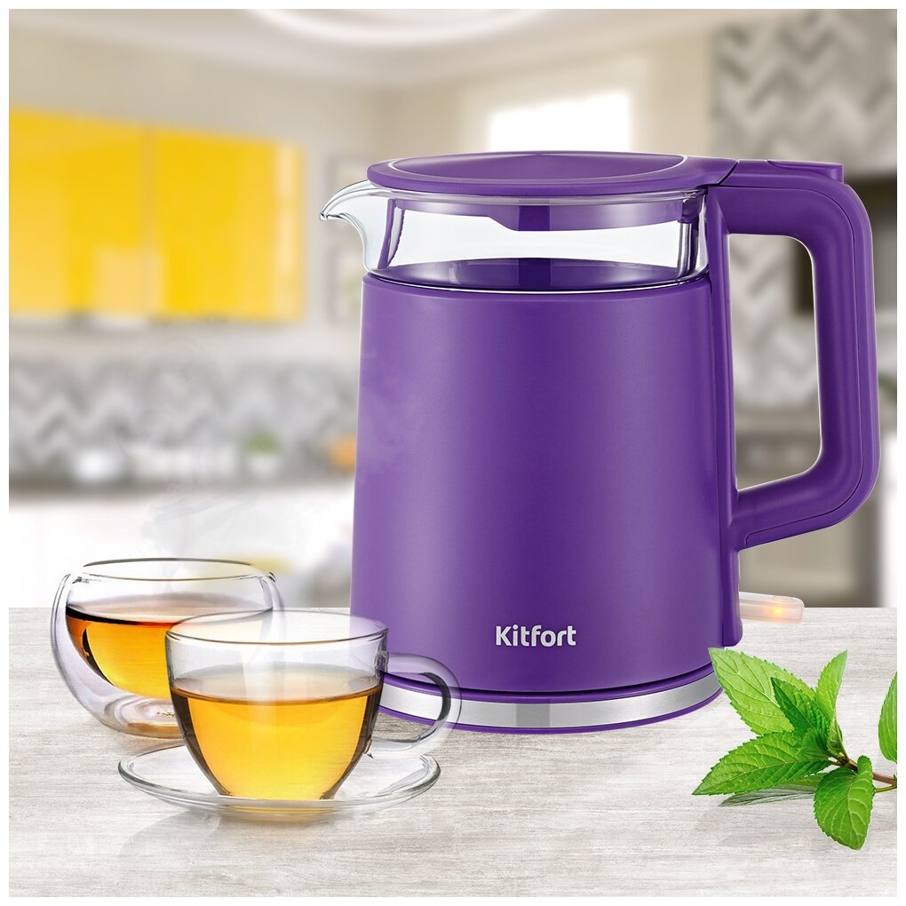 Чайник Kitfort KT-6124, фиолетовый