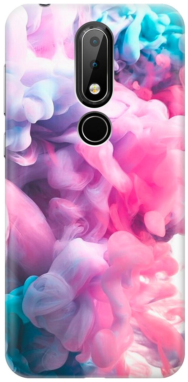 Силиконовый чехол Розово-голубой дым на Nokia 6.1 Plus / X6 (2018) / Нокиа 6.1 Плюс / Х6 2018