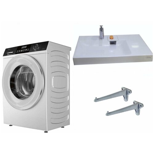 Стиральная машина Haier HW65-BP129302B с раковиной Соло Джазз 80L над стиральной машиной 5885000₽