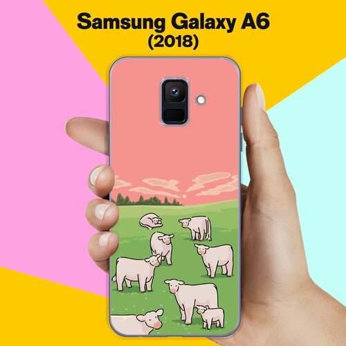 Силиконовый чехол на Samsung Galaxy A6 (2018) Овечки / для Самсунг Галакси А6 2018