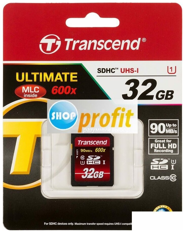 Карта памяти 32GB Transcend TS32GSDHC10U1 SDHC Class 10 UHS-I