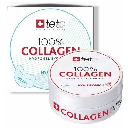 Коллагеновые патчи под глаза 30 пар TETe 100% Collagen Hydrogel Eye Patch tete cosmeceutical collagen hydrogel eye patch коллагеновые патчи под глаза 100%