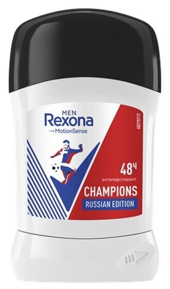 Антиперспирант-карандаш Rexona Men Champions, 50 мл