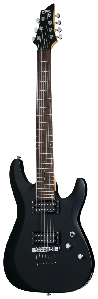 Schecter C-7 Deluxe SBK Гитара электрическая семиструнная, крепление грифа: на болтах