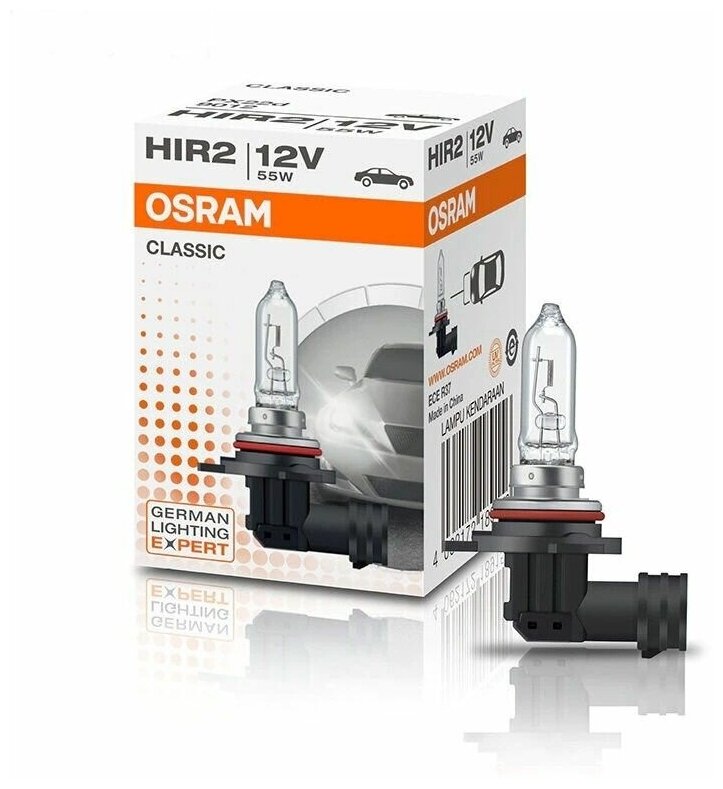 Автомобильная галогенная лампа Osram HIR2 (55W 12V) Classic 1шт 9012