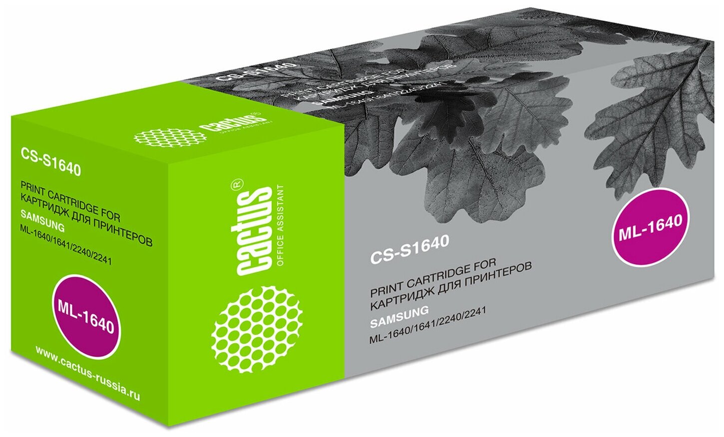 Картридж лазерный CACTUS (CS-S1640) для SAMSUNG ML-1641/ ML-1640 / 2240 / 2241, ресурс 1500 стр.