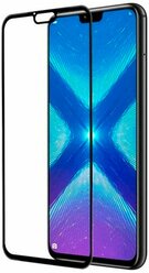 Полноэкранное защитное стекло для телефона Huawei Honor 8X / Стекло на Хуавей Хонор 8Х / Стекло на весь экран / Full Glue от 3D до 21D (черный)