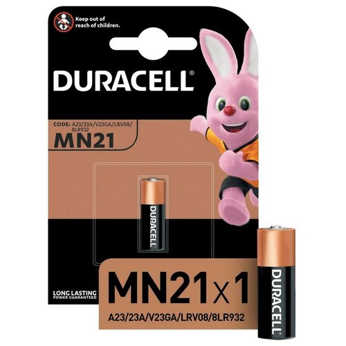 Батарейки DURACELL MN21 для сигнализации бл/1шт батарейка спец щелочная алкалиновая тип mn21 a23 lr23 duracell security 12 v 1шт в блистере