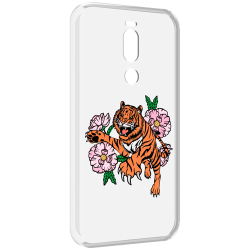 Чехол MyPads тигры-цветочные для Meizu X8 задняя-панель-накладка-бампер чехол mypads тигры цветочные для doogee v max задняя панель накладка бампер