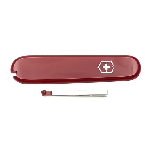 Передняя накладка красная для ножей VICTORINOX 91 мм + пинцет красный