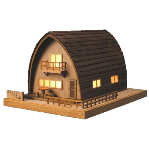 фото Сборная модель woody joe canadian house, дом с подсветкой, масштаб 1:150, wj35863