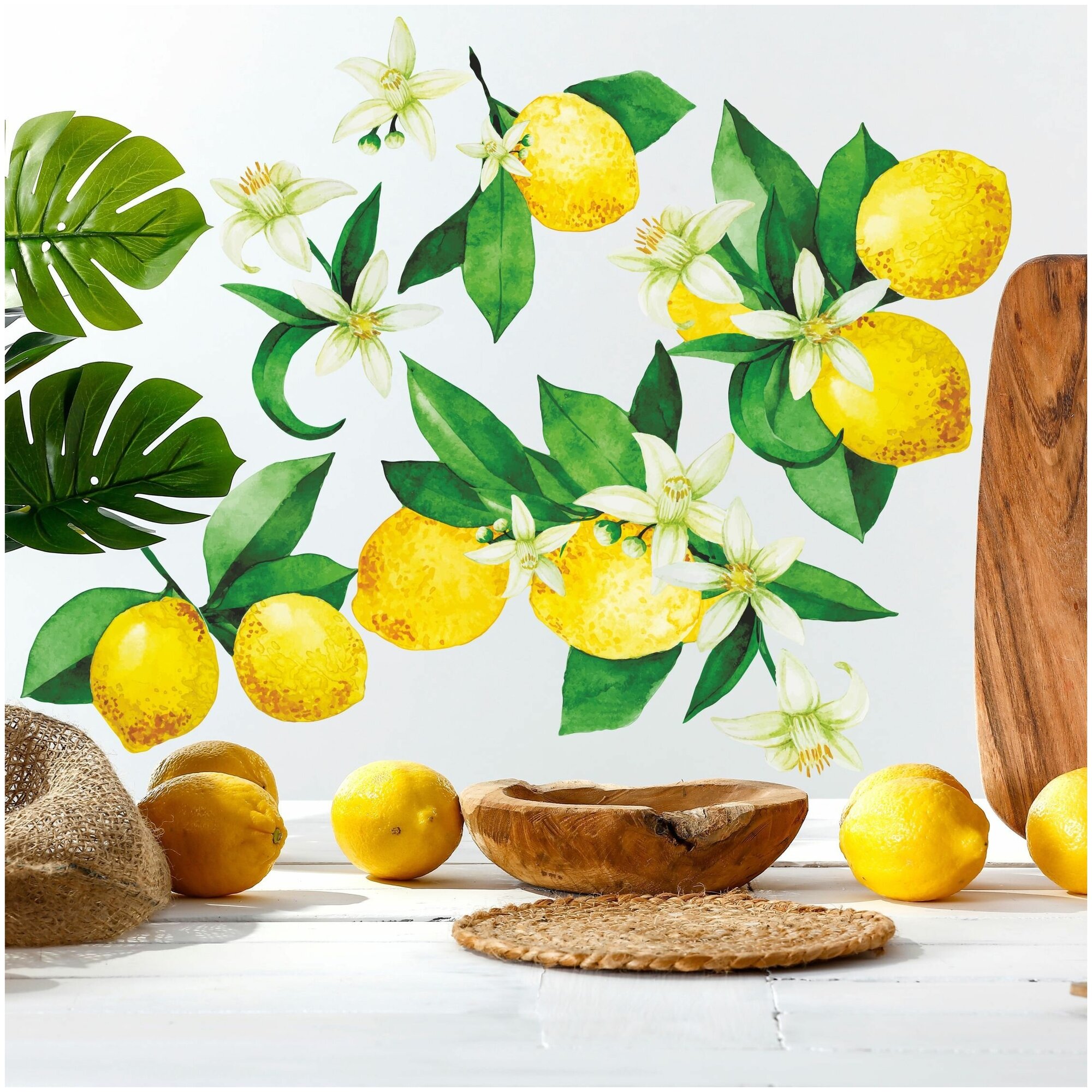 Интерьерные наклейки на кухню лимоны 60x43 см