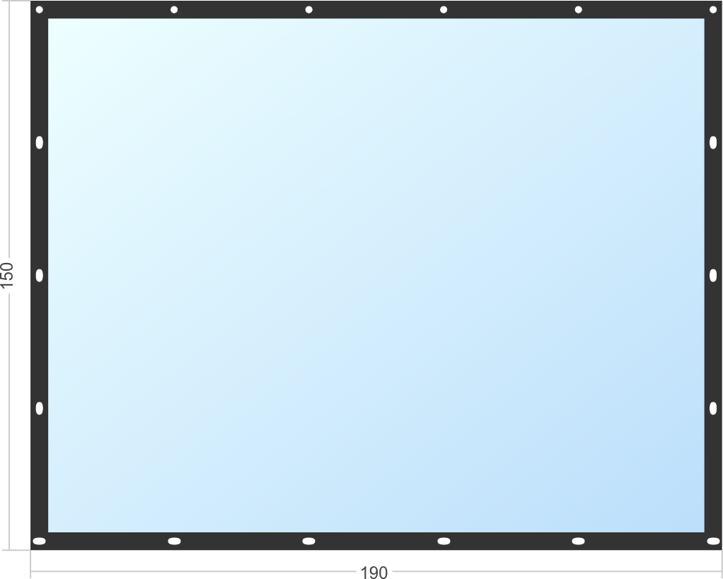 Мягкое окно Софтокна 190х150 см съемное, Французский замок, Прозрачная пленка 0,7мм, Черная окантовка, Комплект для установки - фотография № 3