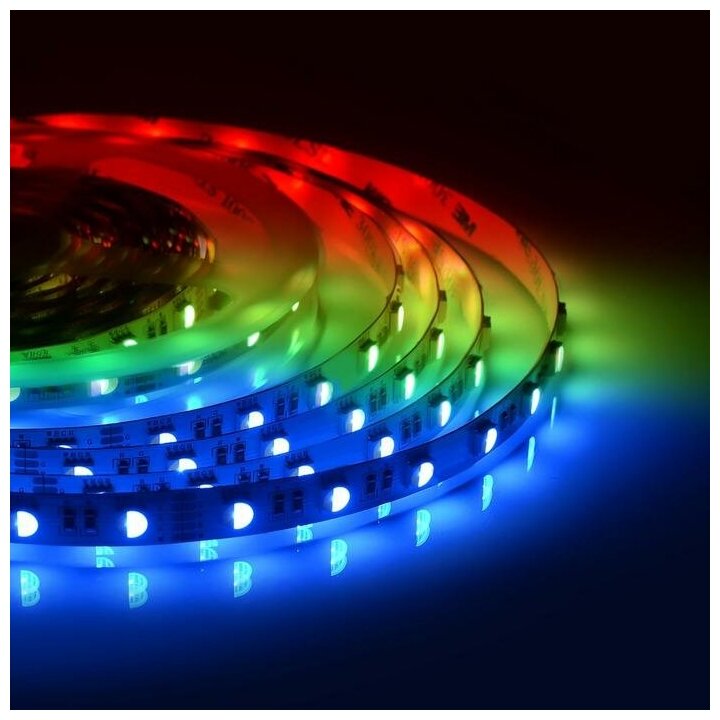 Cветодиодная лента Apeyron Electrics 5 м, IP65, SMD5050, 60 LED/м, 14.4 Вт/м, 24 В, RGB - фотография № 1