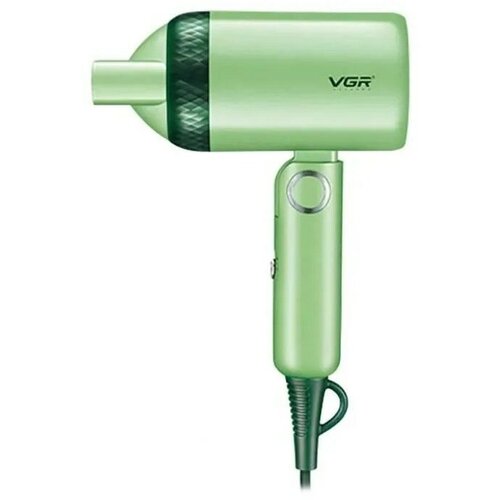 Фен для волос фен складной фен с насадками 1200Вт 2 скорости работы петля для подвешивания зеленый 99000₽