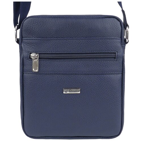 фото Мужская сумка кросс-боди l'uccello из натуральной кожи